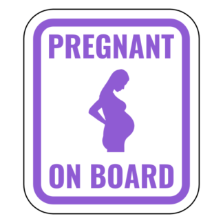 Pregnant On Board Sticker (Lavender)